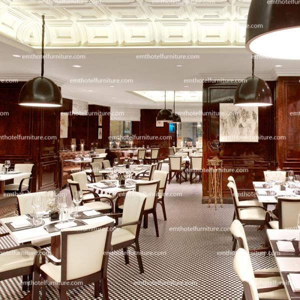 高端酒店餐厅套装5星级酒店家具定制Banquete家具吧台凳炭火和桌子